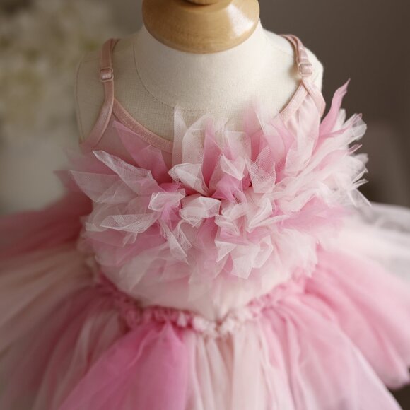 Tutu Du Monde Bebe Tutu Valeria Dress Pink Petal Rose Quartz Portrait Party NWT - Picture 3 of 5